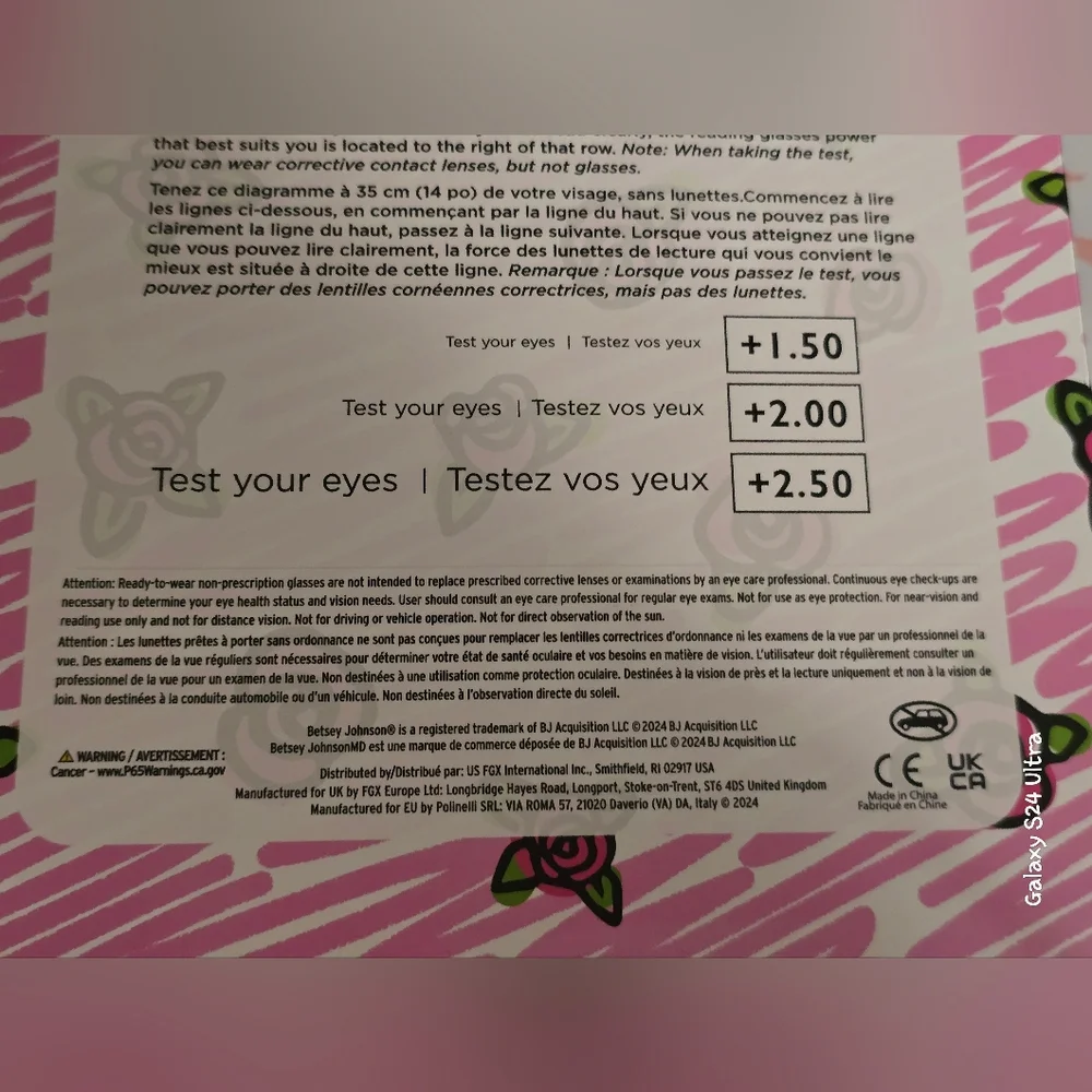 Betsey Johnson 3-pair reading glasses set in +1.50 magnification NIB